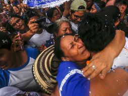 Una multitud recibe al líder estudiantil Yubrank Suazo en Masaya.AP/A. Zúñiga