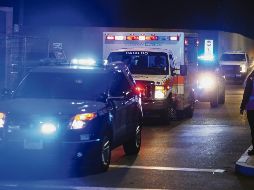 En medio de un fuerte operativo de seguridad, David Ortiz fue llevado al Hospital General de Massachusetts, donde fue intervenido. AP