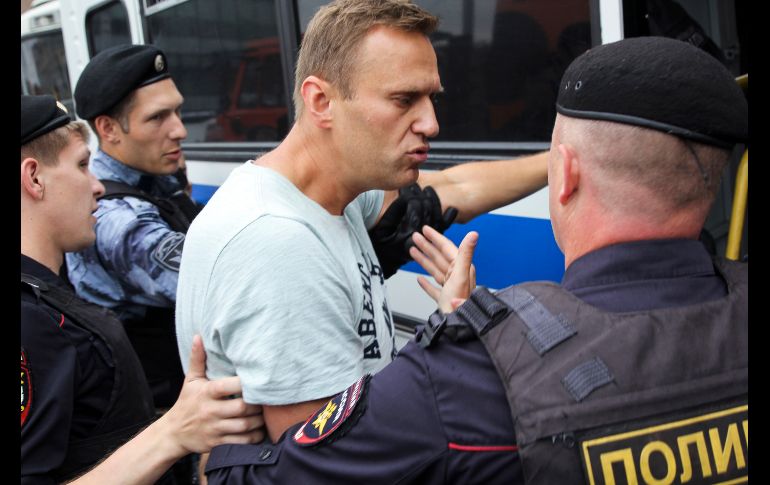 El líder opositor Alexéi Navalni también fue arrestado. AP/A. Mindrin