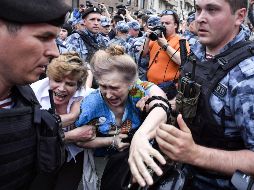 Detienen a más 400 en Rusia en marcha contra casos fabricados