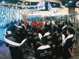 Los rojinegros hicieron trabajo de gimnasio ayer por la tarde. TWITTER / @ATLASFC