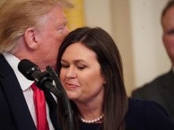 La última vez que Sanders realizó una rueda de prensa en la Casa Blanca para comparecer ante los medios fue el pasado 11 de marzo. AFP/M. Ngan