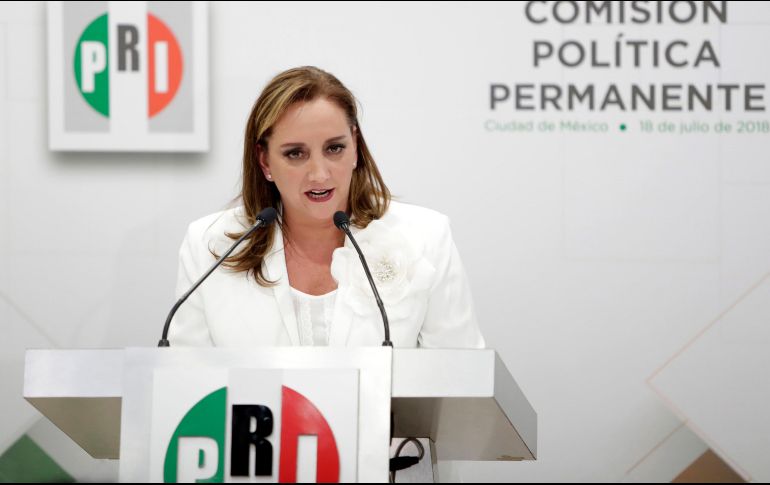La presidenta nacional del PRI resalta que el gobierno de EU señaló que es una falsedad que se esté investigando a Peña Nieto. SUN / ARCHIVO