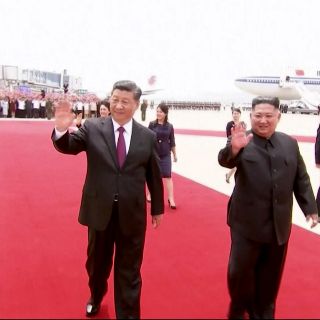 Xi Jinping llega a Corea del Norte para reunión con Kim Jong-Un