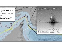 Fotografía cedida por el Departamento de Defensa muestra la trayectoria de vuelo y diagrama del RQ-4A que habría sido derribado por Irán este jueves en el Estrecho de Ormuz. EFE/Departamento de Defensa