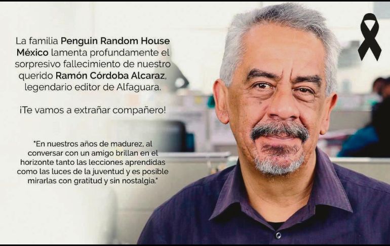 Ramón Córdoba. El editor de Alfaguara falleció la noche del miércoles. ESPECIAL