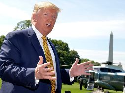 ''Cuando acepten esto (la desnuclearización), tendrán un país rico. Serán muy felices'', dijo el mandatario. EFE / M. Theiler