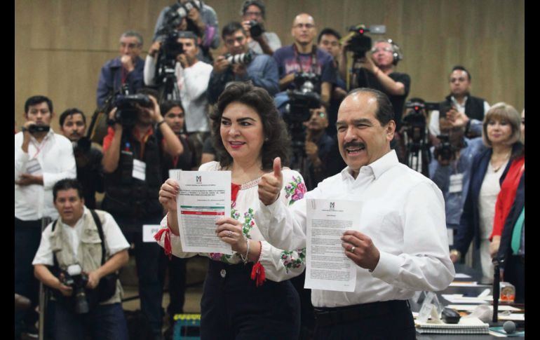 Ex gobernadora. Ivonne Ortega y Encarnación Alfaro ante la Comisión Nacional. NOTIMEX