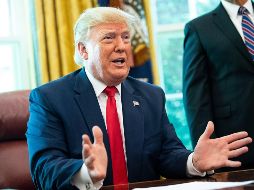 El presidente de EU niega los señalamientos de E. Jean Carroll en una entrevista publicada este martes en el periódico ''The Hill''. EFE / K. Dietsch