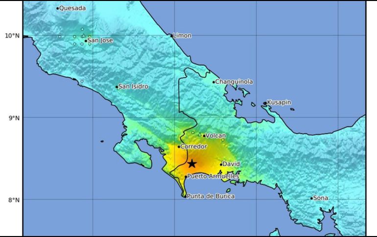 El sismo se sintió con fuerza en San José. No se ha informado de víctimas mortales ni de pérdidas materiales. EFE/ Servicio Geológico De Estados Unidos
