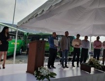 Diego Monraz insiste en que a finales de año ya estará el 100% del transporte en Jalisco integrado al nuevo modelo de prepago y monitoreo. EL INFORMADOR/ S. Blanco