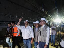 El gobernador del Estado, Enrique Alfaro Ramírez, realizó el recorrido junto con Jiménez Espriú por la mañana. ESPECIAL / Gobierno de Jalisco