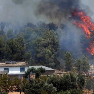 Descontrolado incendio forestal agrava la ola de calor en España