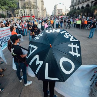 "Xiudadanos Voz y Libertad" protestan contra acciones de López Obrador