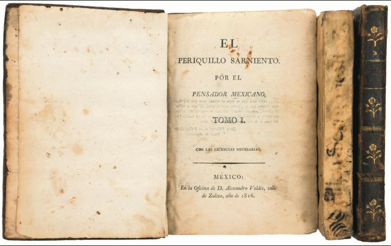 Este libro de “El periquillo sarniento”, que se subastará este mes, data de 1816. CORTESÍA