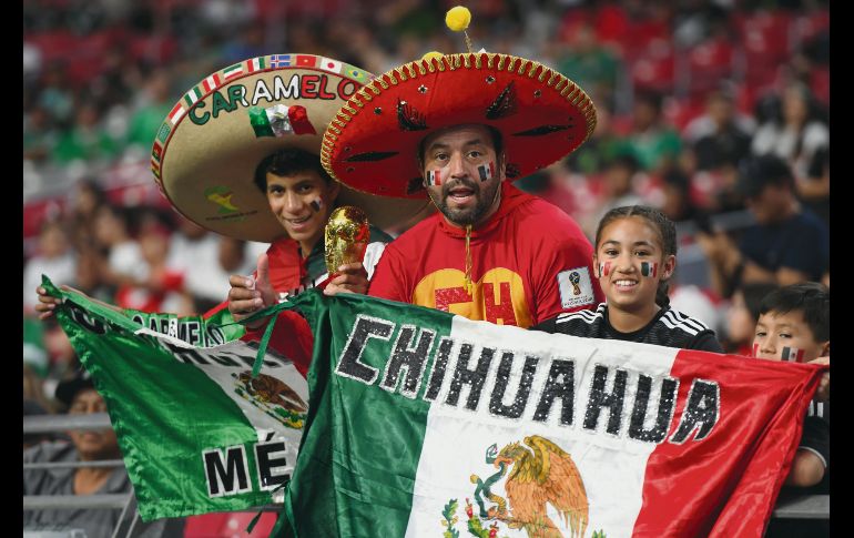 Aficionados mexicanos coparon las tribunas del estadio. AFP