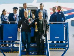 La Antorcha Panamerica llegó procedente desde México, donde se encendió el martes. EFE / G. Falcón