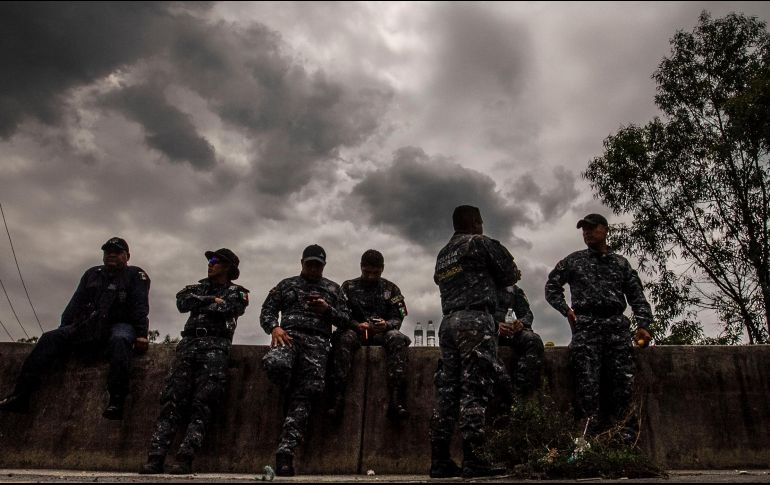 Hoy jueves, su cumplen más de 24 horas de protestas y bloqueos por parte de policías federales. NTX / E. Álvarez
