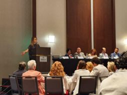 Este martes, la joven de 34 años ofreció una conferencia dirigida al sector empresarial, gracias a la invitación de Patricia Chávez, directora de la fundación Roberto Chávez. EL INFORMADOR/ R. Bobadilla