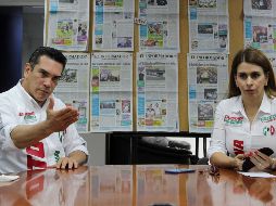 La fórmula Alejandro Moreno (“Alito”) y Carolina Viggiano busca la dirigencia nacional del PRI. EL INFORMADOR/E. Barrera