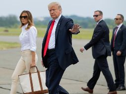 Donald Trump se muestra optimista ante el descenso de migrantes que cruzan ilegalmente la frontera. AP/M. Balce