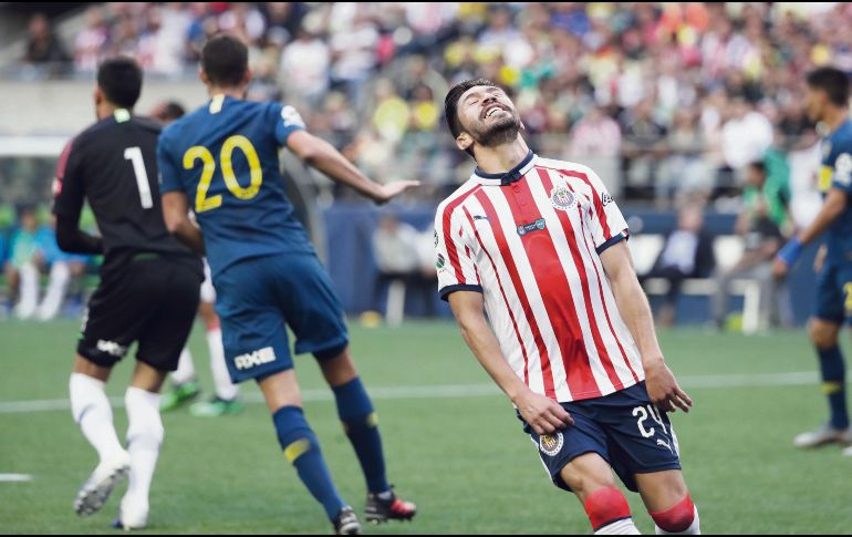 Oribe Peralta inició como titular, pero no tuvo oportunidades sobre el marco de Boca Juniors. Al medio tiempo, el “Cepillo” dejó el encuentro. AP / E. Thompson