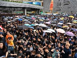 La multitudinaria marcha invadió calles de Hong Kong. AFP/H. Retamal