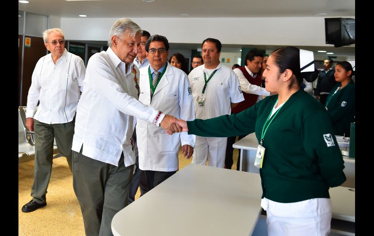 López Obrador visitó hospitales durante su gira de trabajo por Chiapas. NTX / PRESIDENCIA