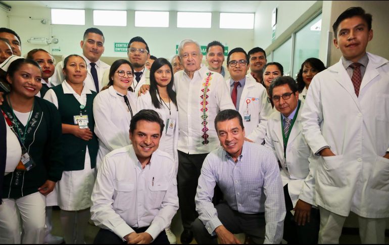 El Presidente López Obrador visitó hospitales del IMSS en Chiapas. NOTIMEX/Presidencia