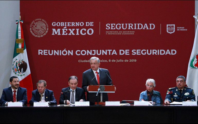 El Presidente de México, Andrés Manuel López Obrador, encabeza la instalación del Consejo Nacional de Seguridad Pública y el Consejo Nacional de Protección Civil. NTX/F. Estrada