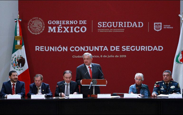 El Presidente de México, Andrés Manuel López Obrador, encabeza la instalación del Consejo Nacional de Seguridad Pública y el Consejo Nacional de Protección Civil. NTX/F. Estrada
