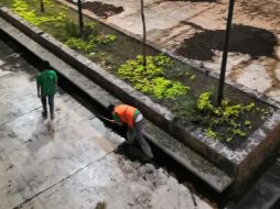 En la estación de San Juan de Dios se realizaban esta mañana labores de limpieza. TWITTER@SITEURJAL