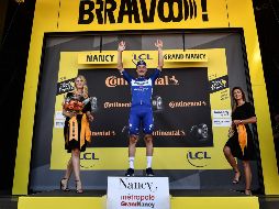 Campeón olímpico en pista en los Juegos de Río 2016, Viviani, ya había sumado etapas en el Giro de Italia y en la Vuelta a España, pero no había triunfado aún en el Tour. AFP / J. Pachoud