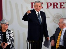López Obrador habla durante su conferencia de prensa matutina de este miércoles. AFP/A. Estrella