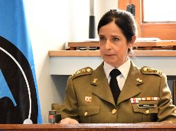 Patricia Ortega García durante el ascenso aprobado en Consejo de Ministros este viernes en Madrid. EFE/Ministerio de Defensa
