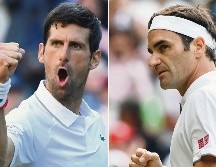 Novak Djokovic y Roger Federer, en busca de la gloria. AFP