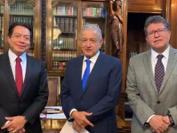 Tanto Ricardo Monreal como Mario Delgado refrendaron su compromiso de trabajar con el Presidente. TWITTER/@lopezobrador_