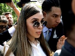 Emma Coronel a su salida de la corte en Nueva York el 17 de Julio de 2019. EFE/EPA/P. Foley