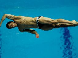 El miércoles, Pacheco Marrufo consiguió su plaza olímpica para México en la prueba de trampolín tres metros. EFE / J. Heon-Kyun