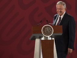 El Presidente Andrés Manuel López Obrador afirma que está al corriente con el pago de sus impuestos. NTX / A. Meléndez
