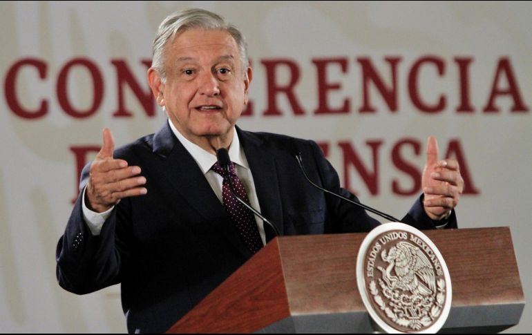 Durante su conferencia de prensa, López Obrador sostuvo que todas las denuncias que están en curso se van a continuar. NTX / J. Lira