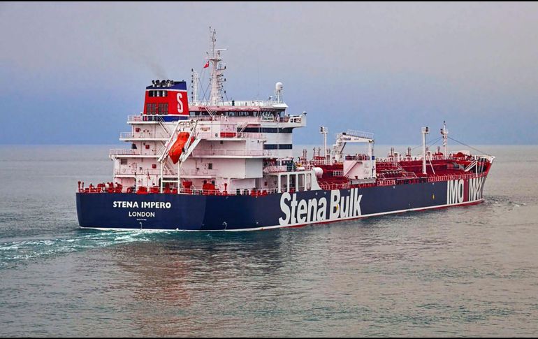 El barco fue abordado por la fuerza naval de los Guardianes de la Revolución de Irán este jueves. AP/S. Bulk