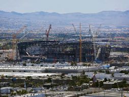 La obra del nuevo estadio se encuentra a la mitad. AP
