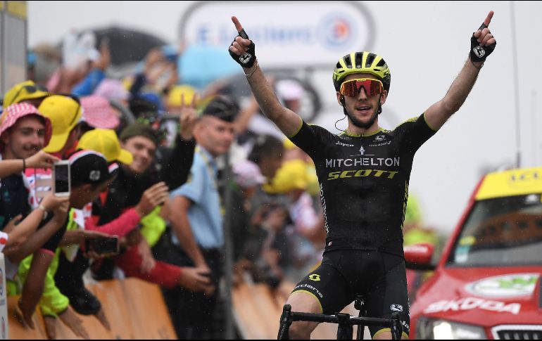 Yates triunfó en la cima de Prat d'Albis en la décimo quinta etapa. AFP/J. Pachoud