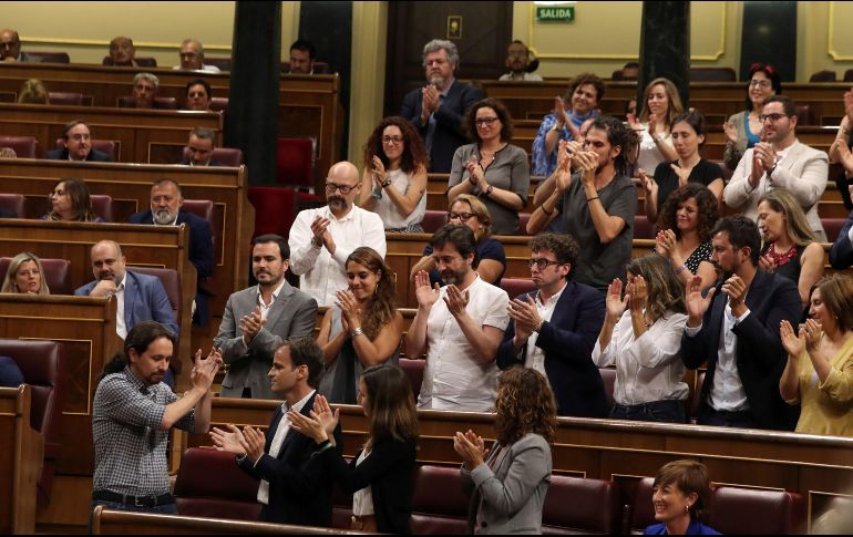 Unidas Podemos negocia con el Partido Socialista la formación del primer Gobierno de Coalición de la historia reciente de España. EFE/J. Guillén