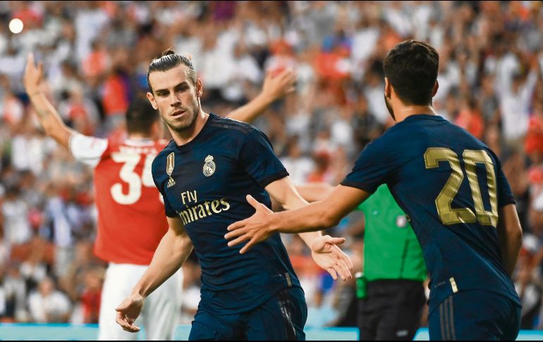 Envuelto en la polémica por su posible salida del Real Madrid, Gareth Bale no celebró su anotación ayer. AFP