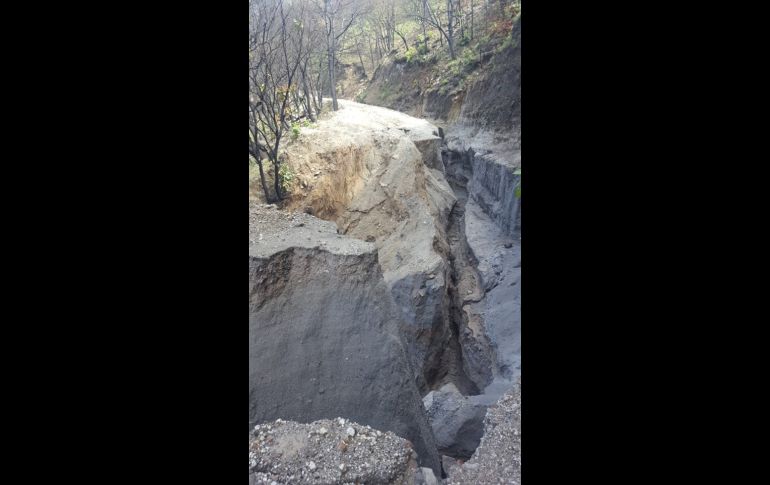 Aspecto de la zona de Los Asadores tras precipitaciones del 21 julio. ESPECIAL