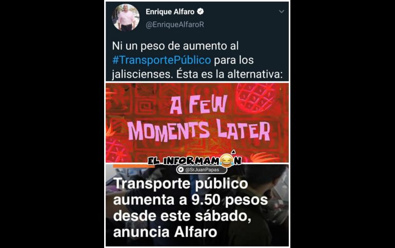Reaccionan con memes al aumento al transporte público