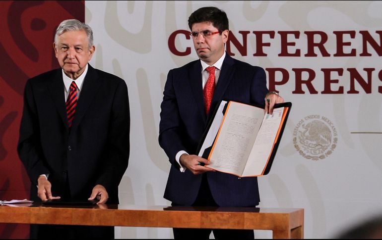 El Presidente Andrés Manuel López Obrador certifica su compromiso de no reelegirse en 2024 y agrega que no permitirá la corrupción. NTX / G. Granados