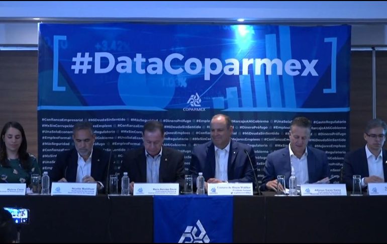 Representantes exponen los resultados de la encuesta Data Coparmex. TWITTER/@Coparmex